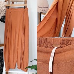 Free people Surplice elastic waistband Pants Sz S